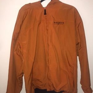 REEBOK ORANGE WINDBREAKER JACKET LARGE